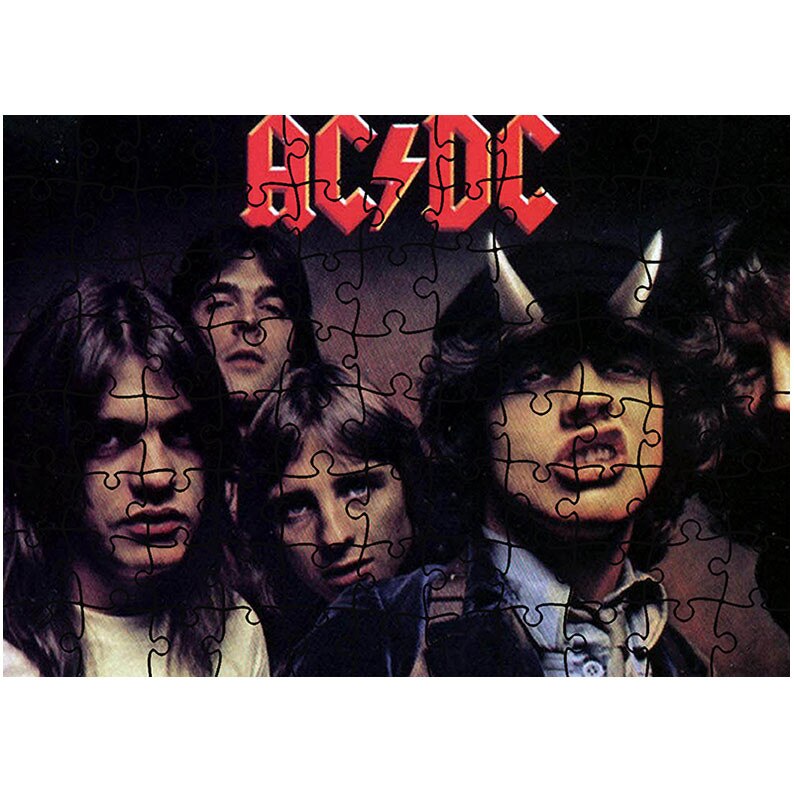 Puzzle Heartwork 96 piese, Formatia ACDC, Latime 40,5 cm x Inaltime 28,5 cm