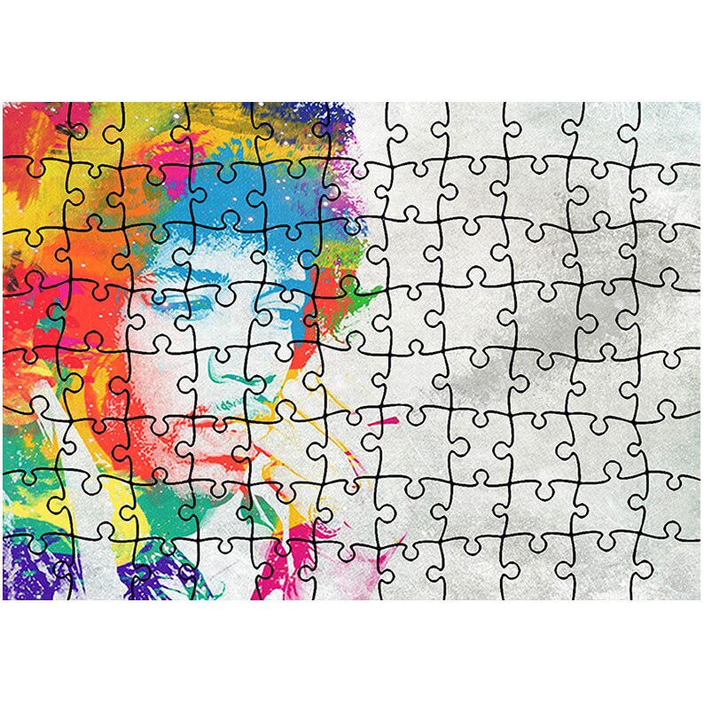 Puzzle Heartwork 96 piese, Jimi Hendrix Multicolor, Latime 40,5 cm x Inaltime 28,5 cm