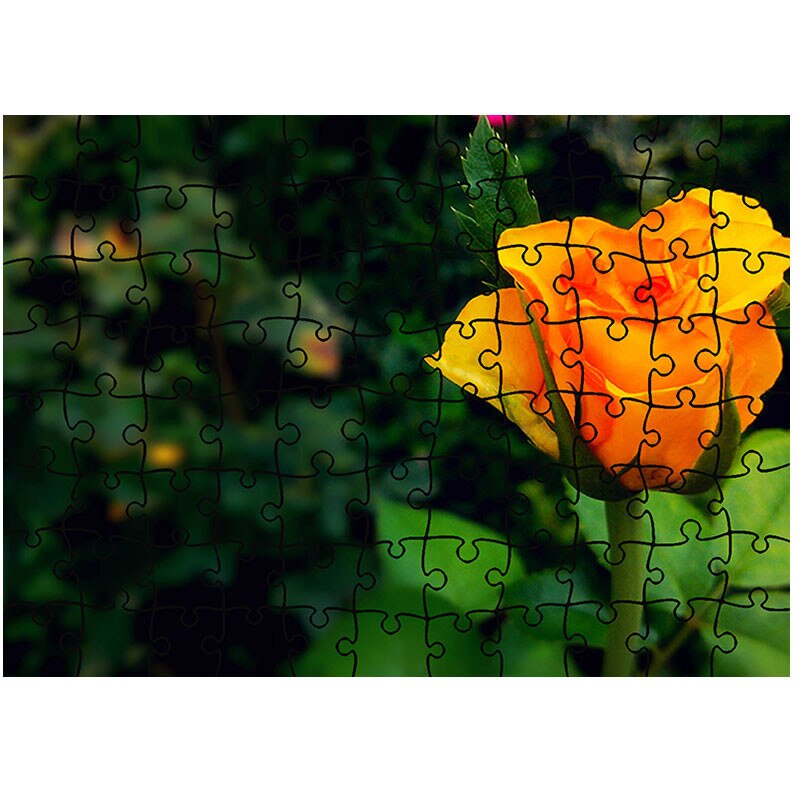 Puzzle Heartwork 96 piese, Mugure de trandafir galben, Latime 40,5 cm x Inaltime 28,5 cm