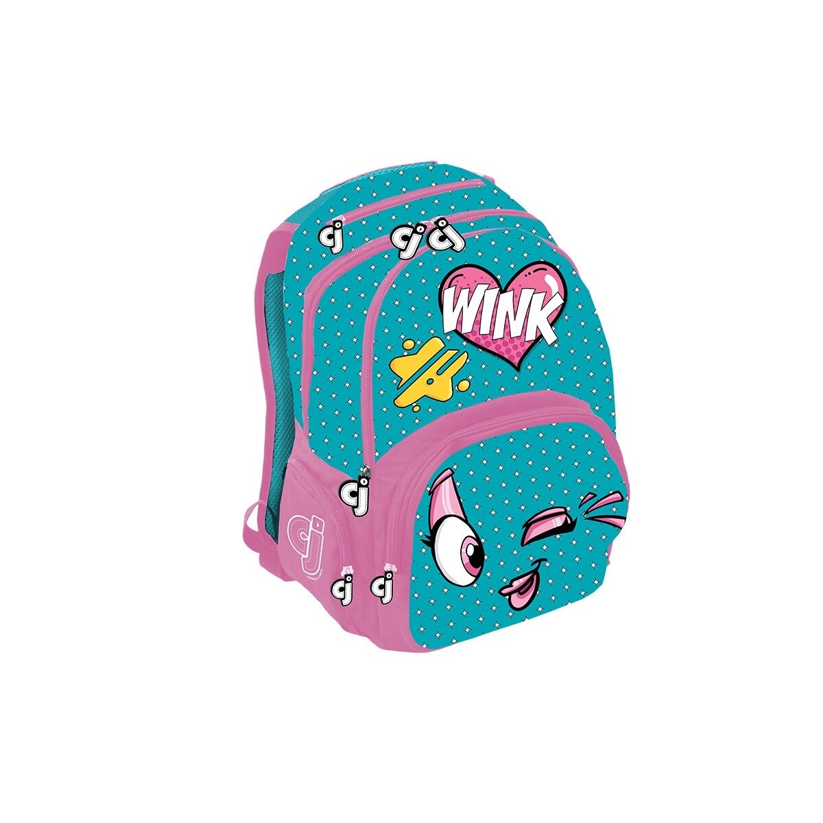 Ghiozdan scoala 4 compartimente CJ Bleu / Roz