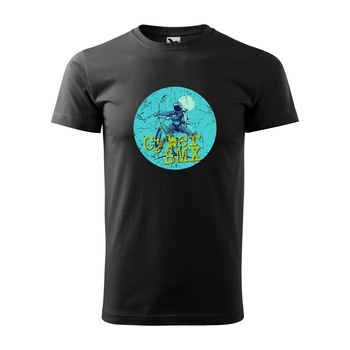 Tricou negru barbati, idee de cadou, pentru biciclisti de BMX, CyberBmx, marime M Tricou negru barbati, idee de cadou, pentru biciclisti de BMX, CyberBmx, marime M