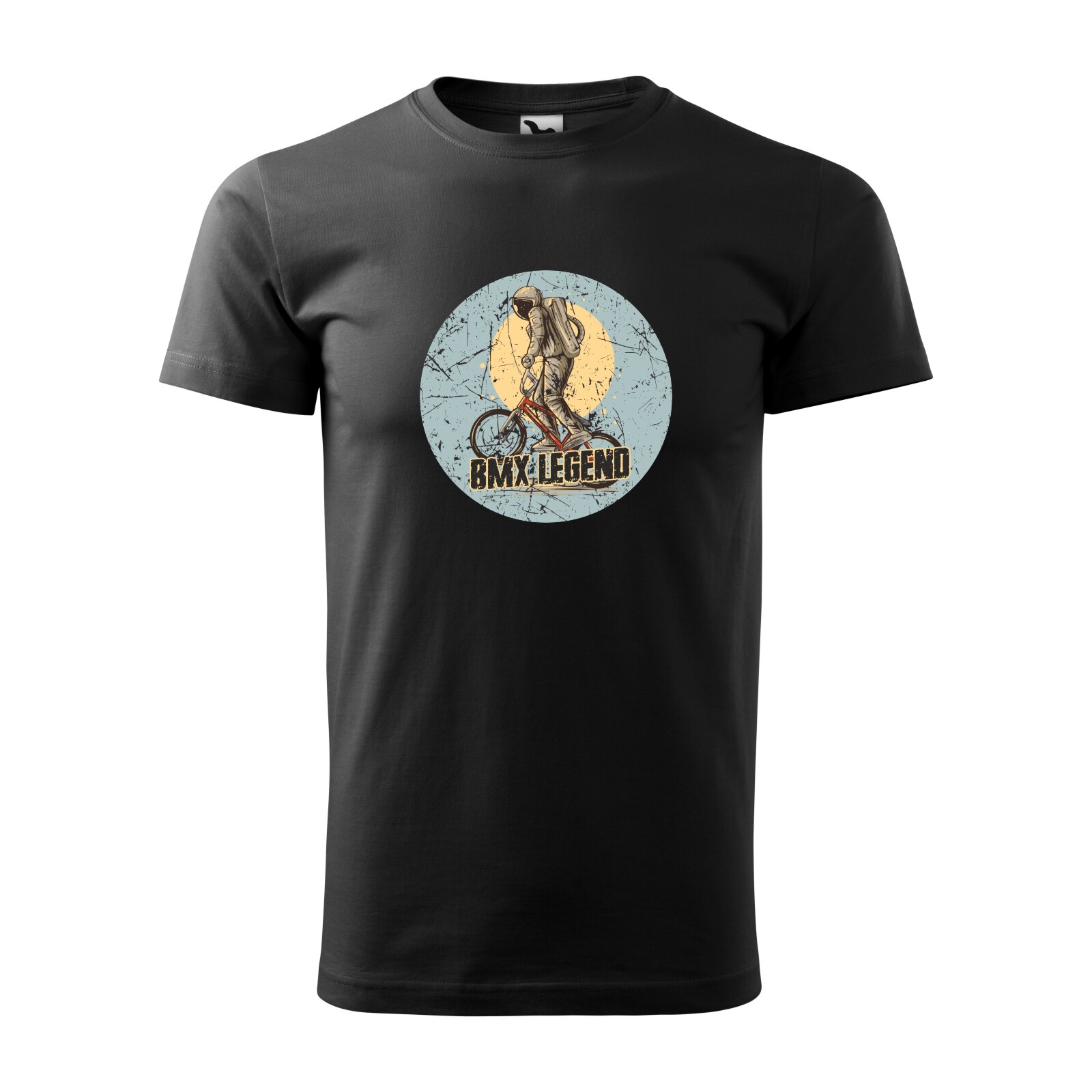 Tricou negru barbati, idee de cadou, pentru biciclisti de BMX, Moon Legend, marime M