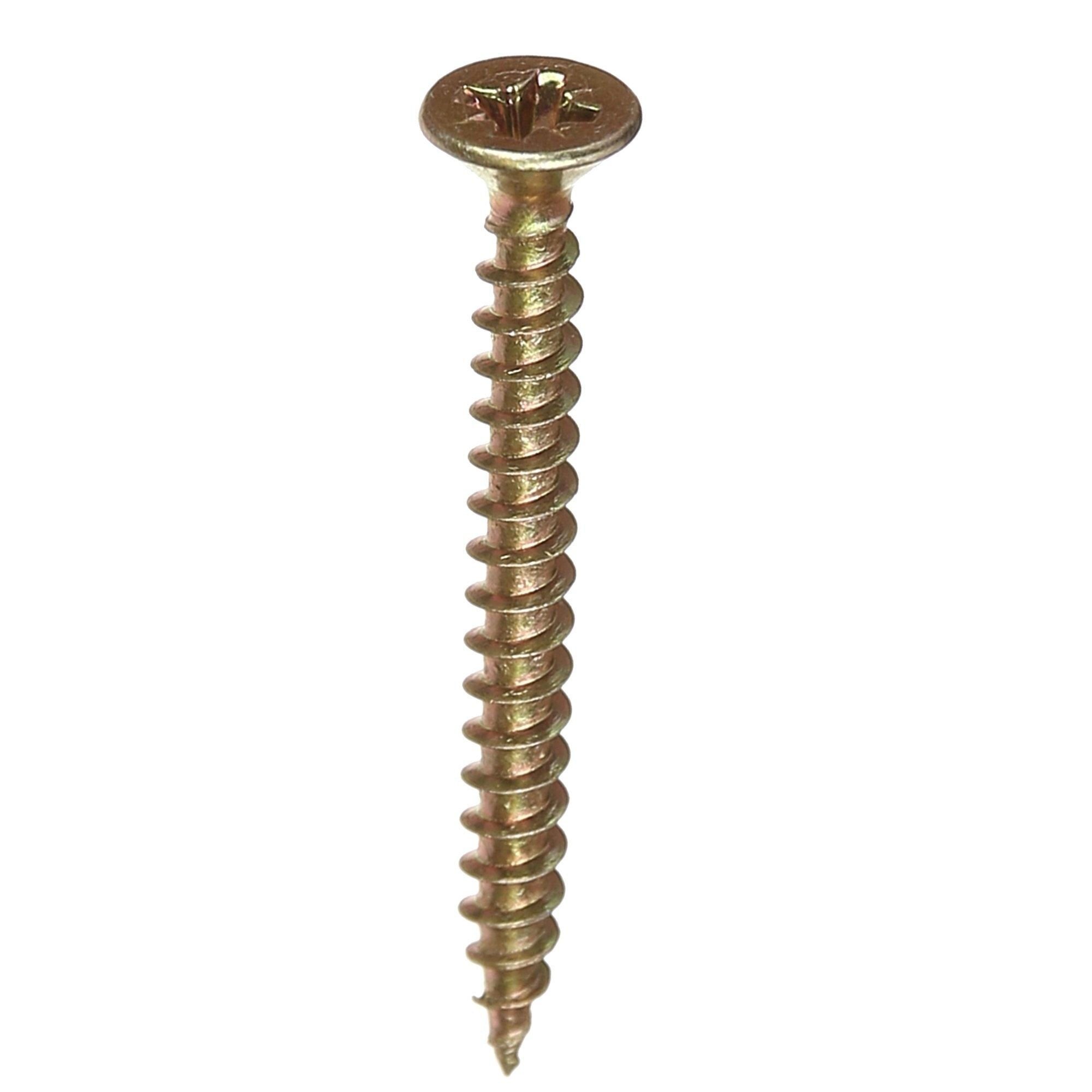 Holdsurub pentru Pall si lemn, cap inecat 5x70mm, zinc galben