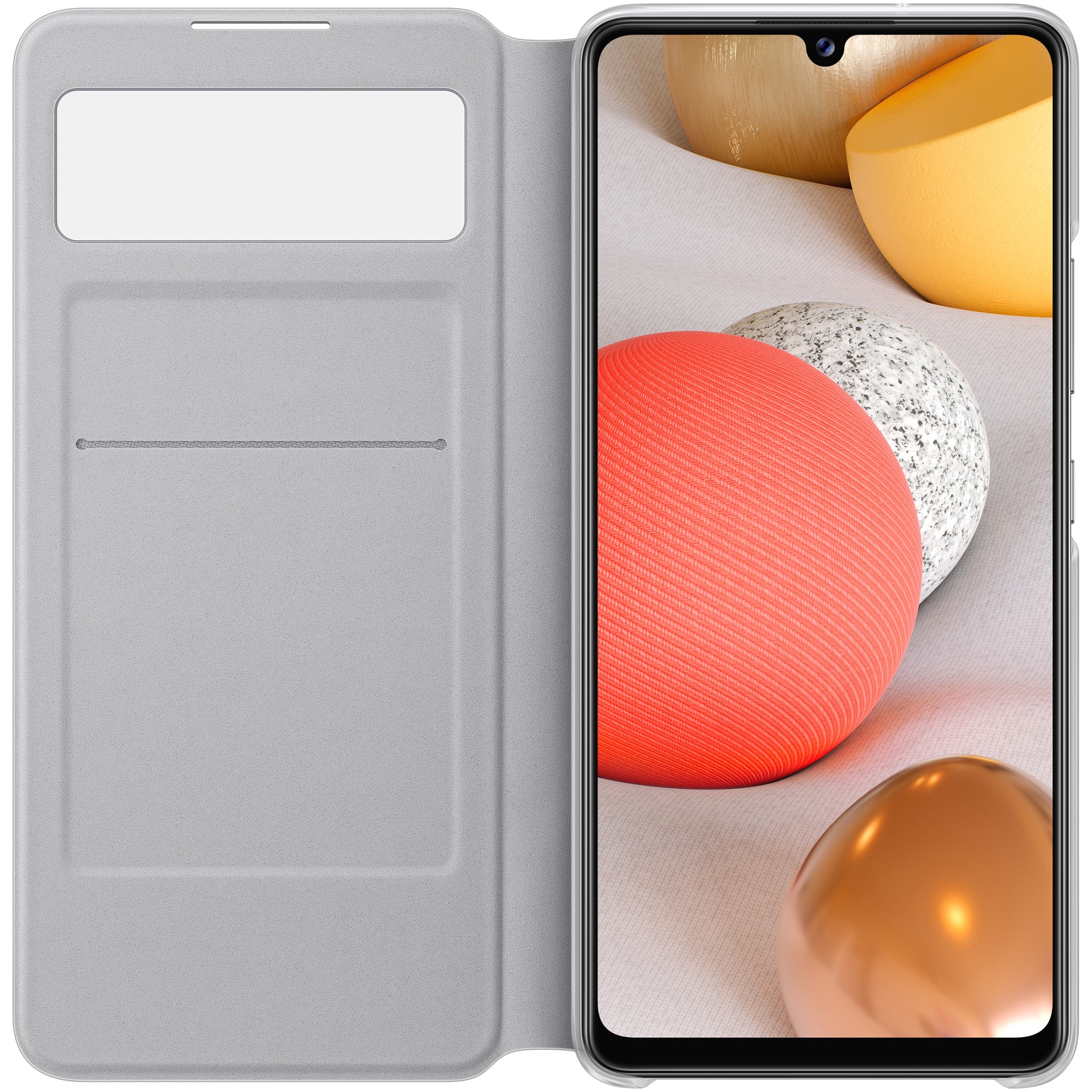 Husa de protectie Samsung S View Wallet Cover pentru A42 (5G), White