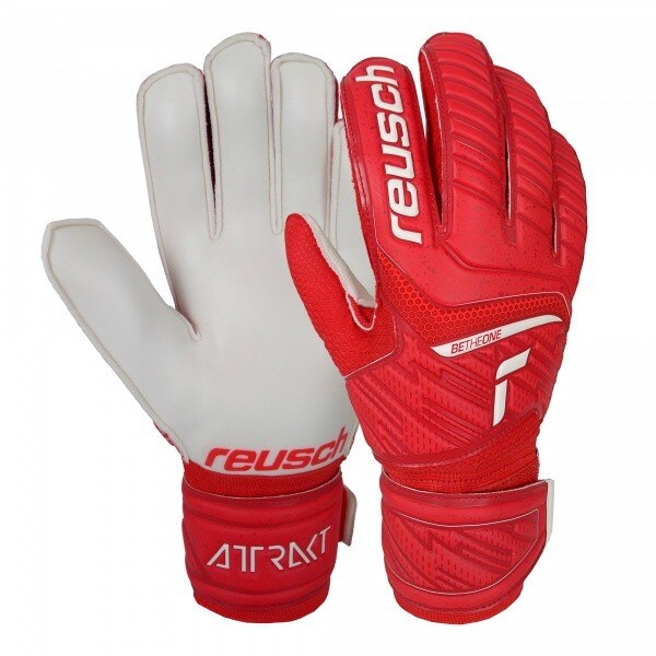 Manusi Portar Reusch Attrakt Solid, Rosu/Alb, Marime 9