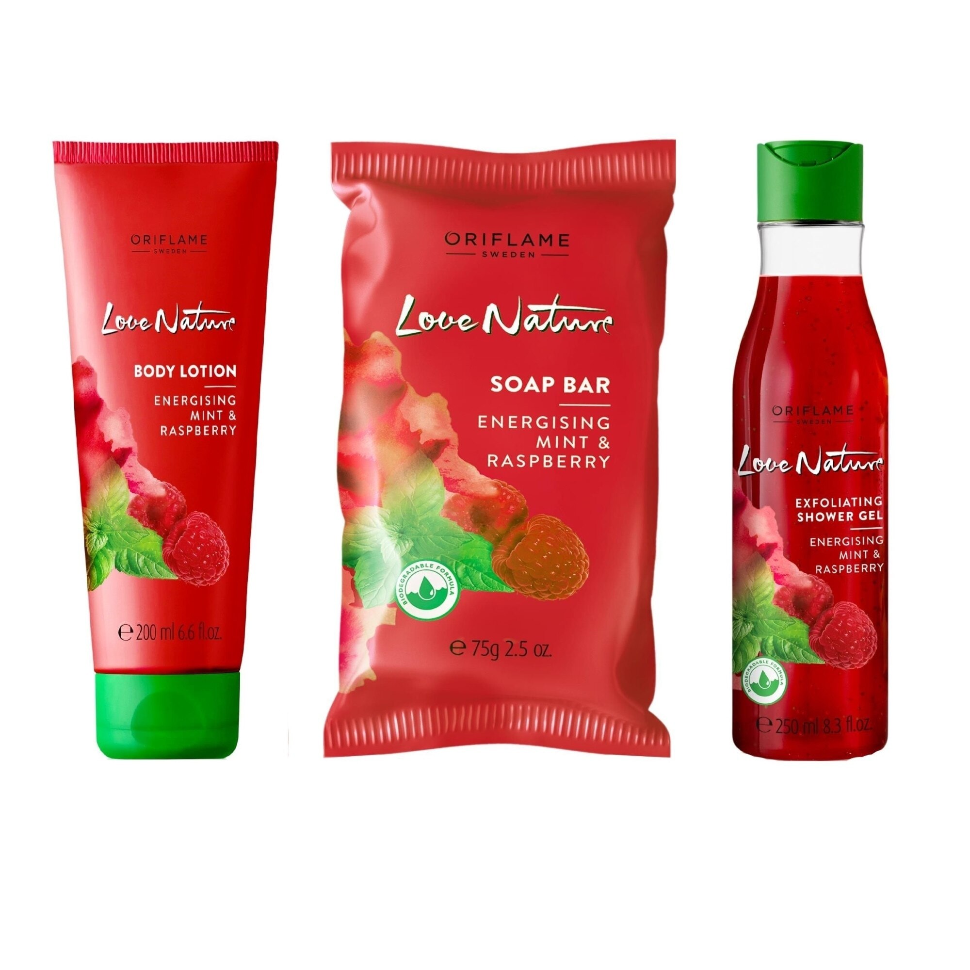 Set Love Nature, Menta & Zmeura, Oriflame, 3 buc