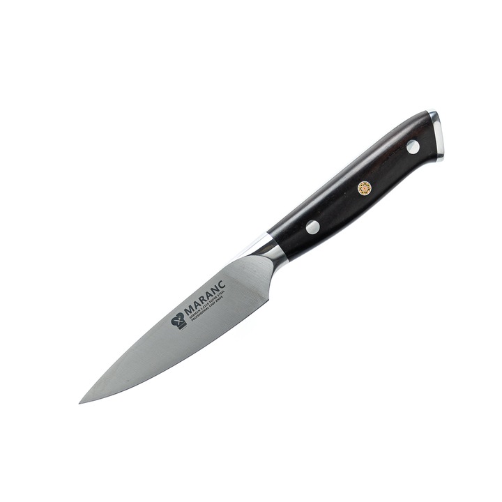 Cutit decojit profesional Maranc, otel german premium, maner din lemn de abanos, cutit de bucatarie, taiere precisa, durabilitate, 9 cm, M120