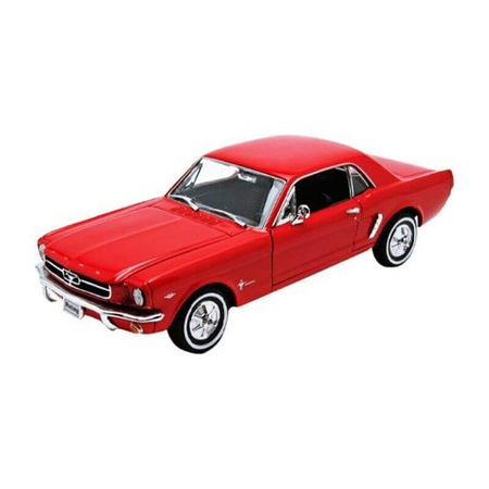 Modèle Réduit Ford Mustang Coupe 1964 Rouge 1:24 Welly - Miniature Détaillée, Fabriquée En Italie