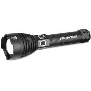 Lanterna tactica LED Techone® SK1905, din aluminiu, sursa XHP90 Ultra-Bright, profesionala, focus ajustabil, acumulator inclus, rezistenta la apa, incarcare USB, 6000 lumeni, 3 moduri lumina, negru Lanterna tactica LED Techone® SK1905, din aluminiu, sursa XHP90 Ultra-Bright, profesionala, focus ajustabil, acumulator inclus, rezistenta la apa, incarcare USB, 6000 lumeni, 3 moduri lumina, negru