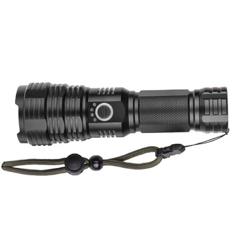 Lanterna LED Techone® SK1907, din aluminiu, sursa XHP50, profesionala, focus ajustabil, acumulator inclus, rezistenta la apa, incarcare USB, 2500 lumeni, negru Lanterna LED Techone® SK1907, din aluminiu, sursa XHP50, profesionala, focus ajustabil, acumulator inclus, rezistenta la apa, incarcare USB, 2500 lumeni, negru