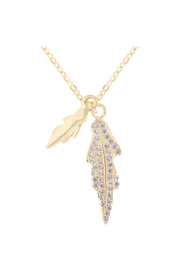 Lantisor argint 925 Golden Leaf 42,5 cm Bijouxmania