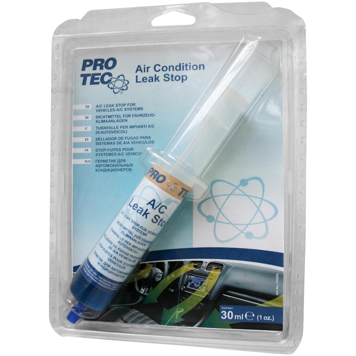 Solutie etansare sistem aer conditionat auto AC, Air Condition Leak Stop, Pro-Tec, 30 ml