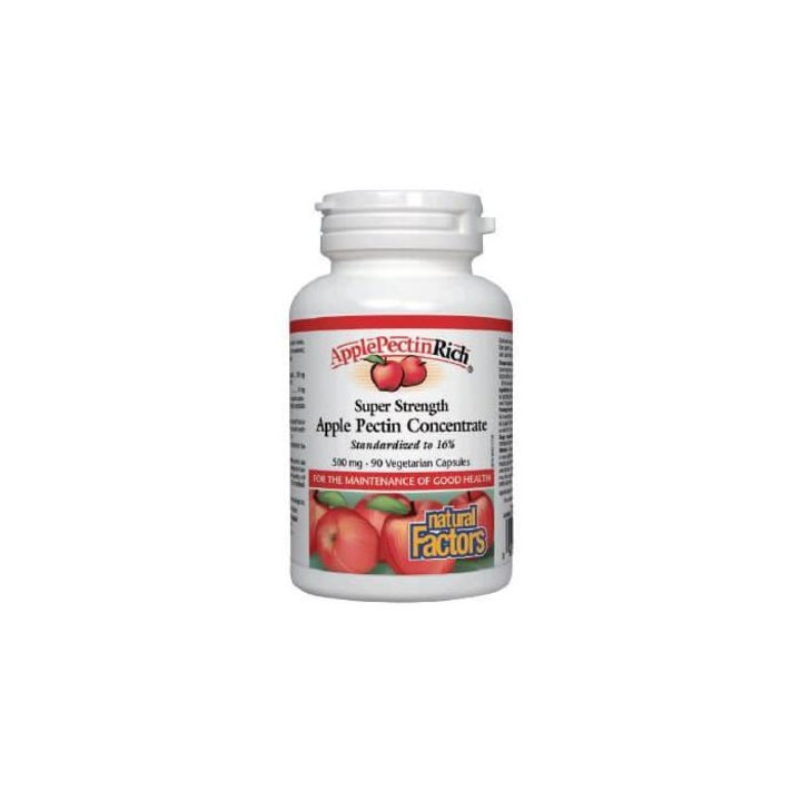 Хранителна добавка, NATURAL FACTORS, Apple Pectin 500 mg, 90 caps