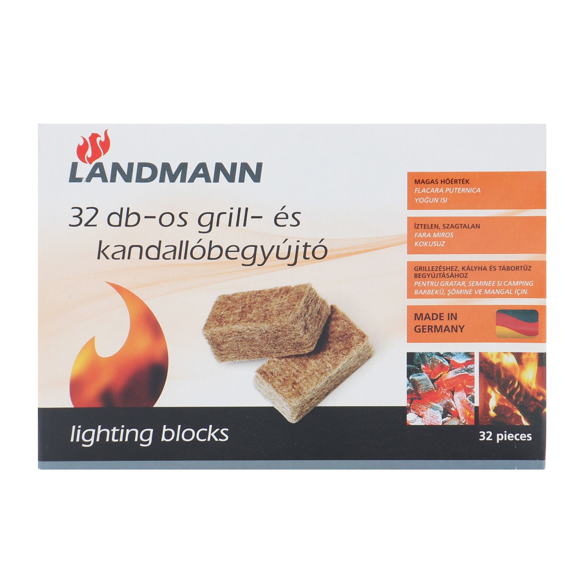 Cuburi pentru aprins focul Landmann, fara miros, 32 buc