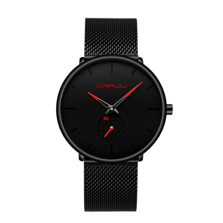 Мъжки часовник Time-Stop Crrj, черен/червен
