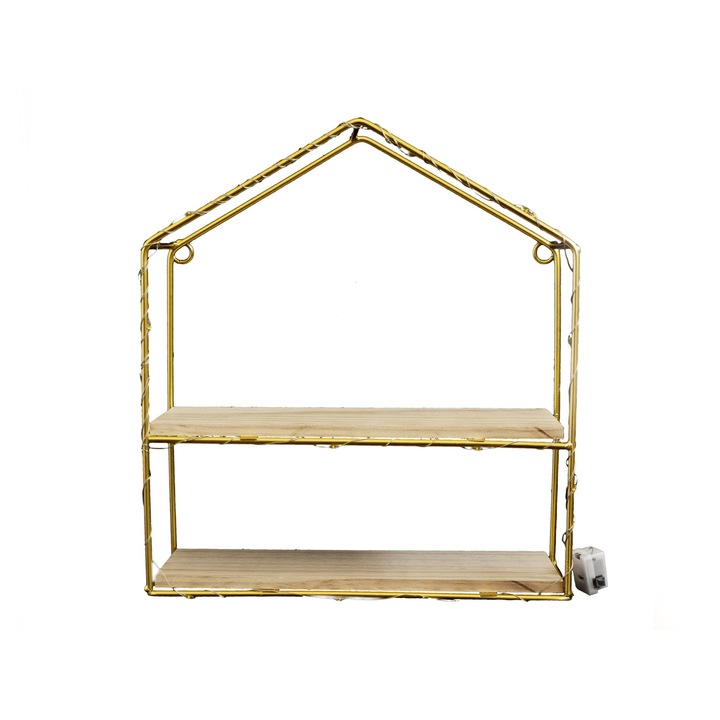 Etajera Suspendata Auriu, 28×25.5×10.5 cm, D49