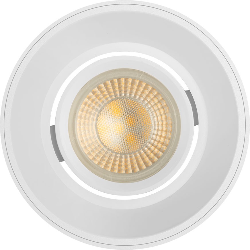 Rama spot Well GU10/MR16 rotunda alba PC Ø96x100mm