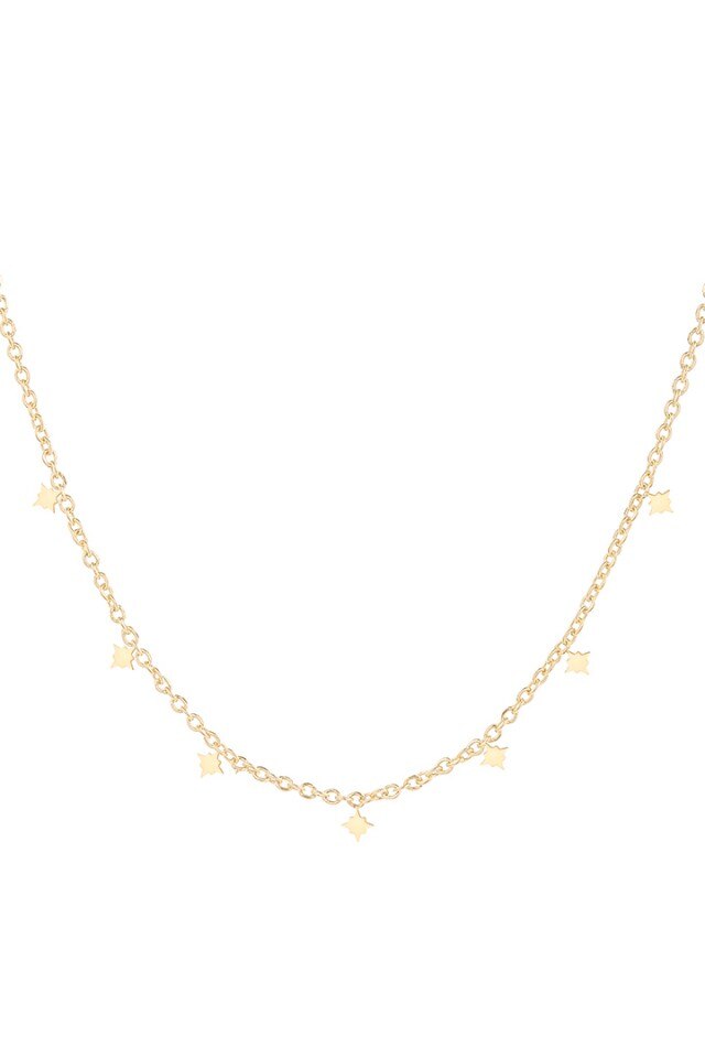 Lantisor Inox Gold Stars 46 cm Bijouxmania