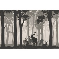 fototapet padure - pentru copii pentru camera living 300cm x 210cm animale forestiere efect 3d imagen 1_0_
0