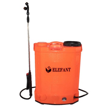 Pompa stropit gradina electrica Elefant, 16 litri, acumulator, 5.5 bar, regulator, lance 85 cm, 3 duze Pompa stropit gradina electrica Elefant, 16 litri, acumulator, 5.5 bar, regulator, lance 85 cm, 3 duze