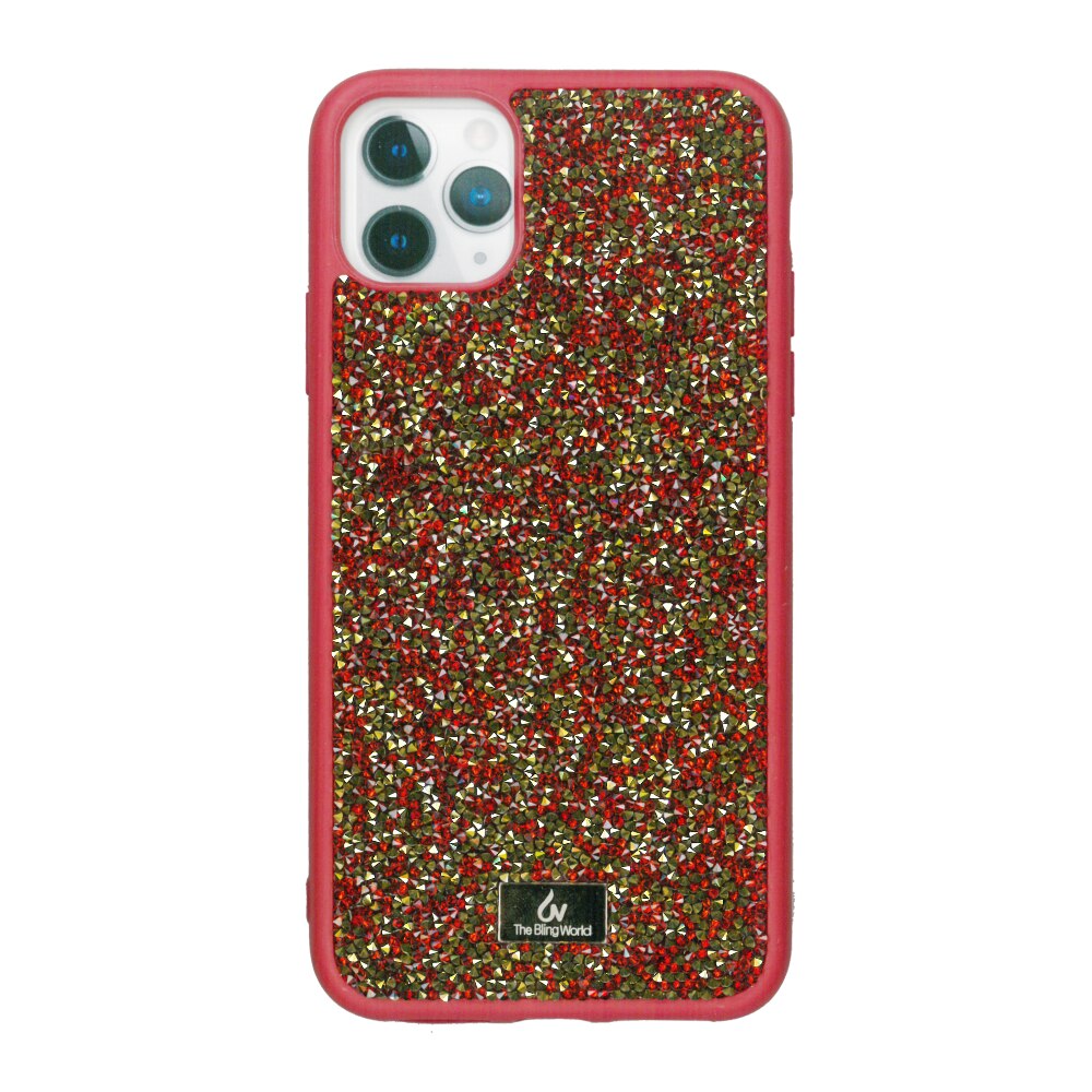 Husa protectie spate rosu, Bling World Rock Diamond, pentru Apple iPhone 11 Pro Max (6.5)