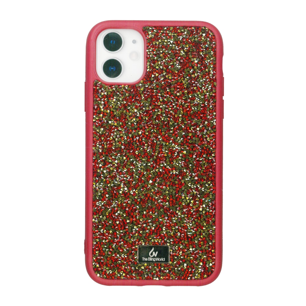 Husa protectie spate rosu, Bling World Rock Diamond, pentru Apple iPhone 11 (6.1)