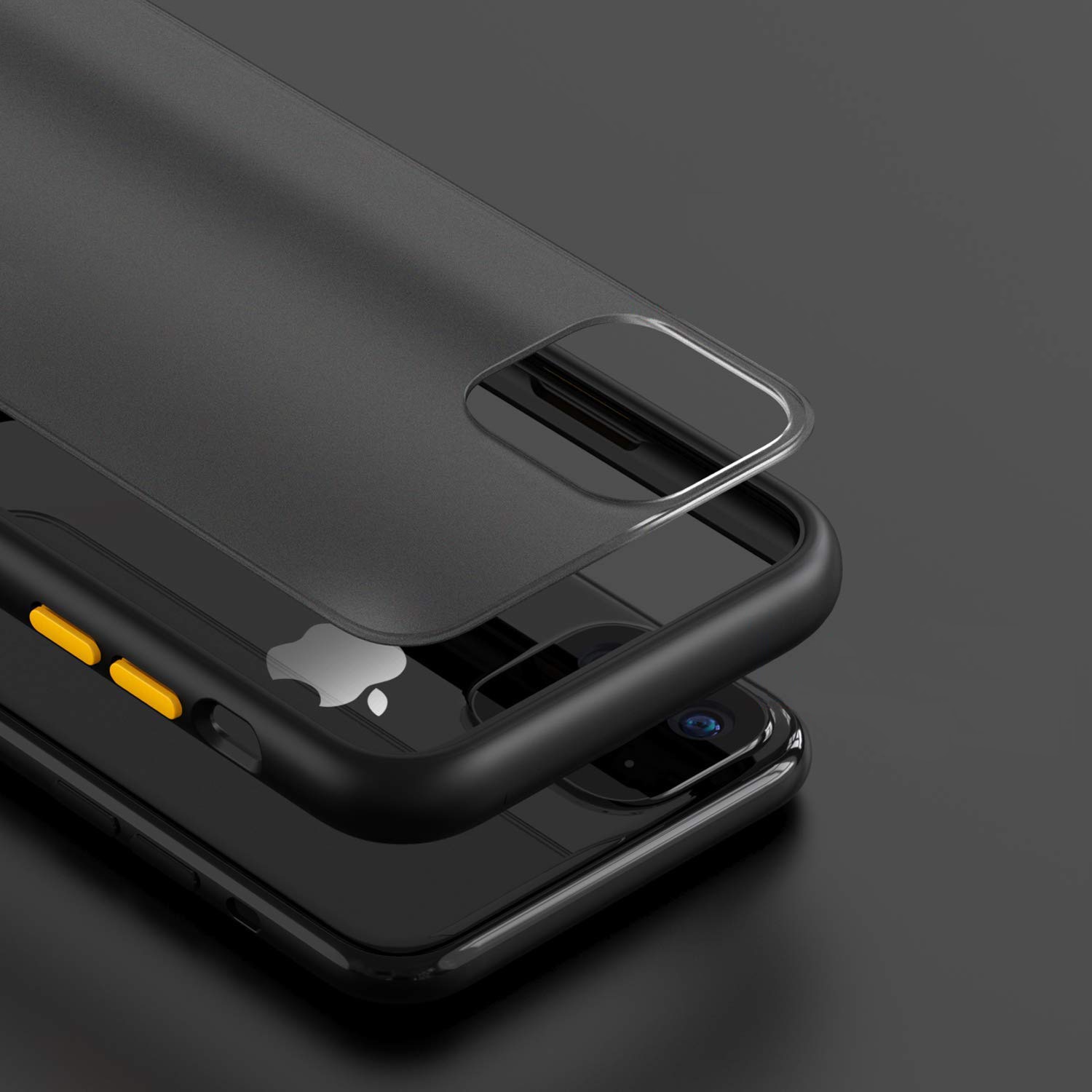 Husa pentru IPhone 12 MINI, MobileSmart, Hybrid ultra slim, carcasa spate Antisoc, hardcase, Negru