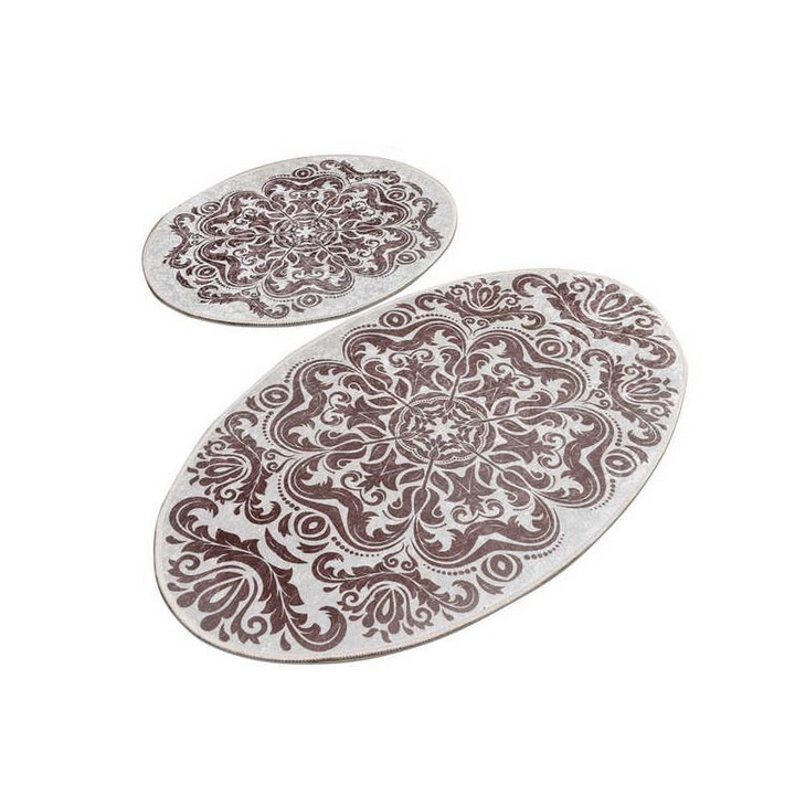 Комплект 2 постелки за баня Chilai Home, Бежов