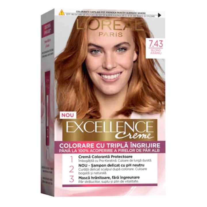 Боя за коса L'Oreal Excellence Creme 7.43 Golden Copper Blonde43752