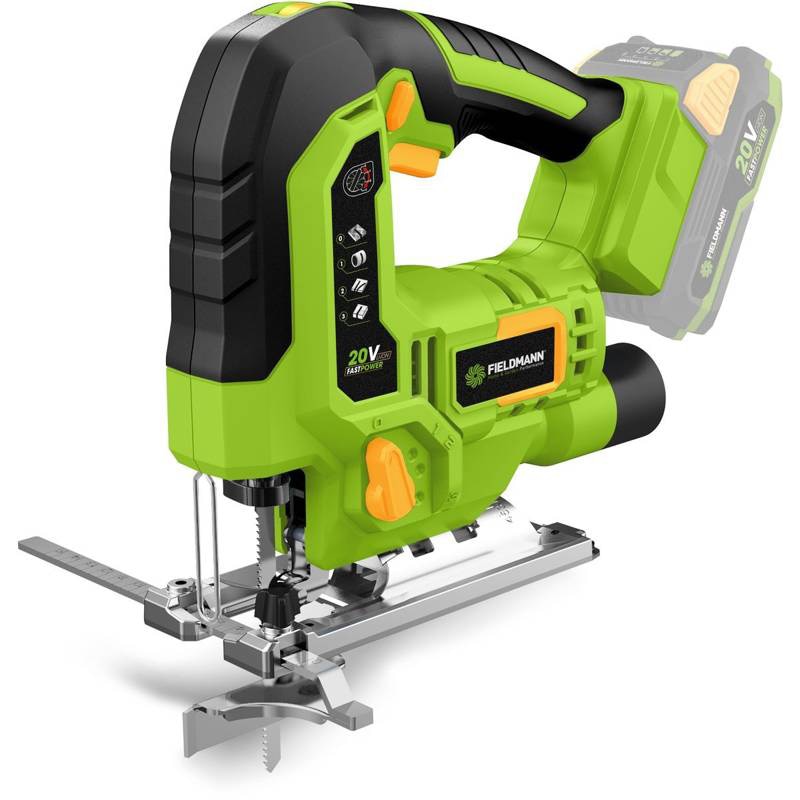 Ferastrau alternativ fara fir, Fieldmann, Baterie Li-Ion 1x20V, 26 mm, Verde