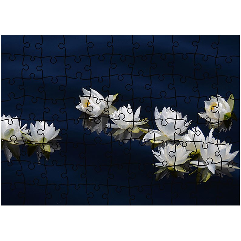 Puzzle Heartwork 96 piese, Flori pe apa, Latime 40,5 cm x Inaltime 28,5 cm