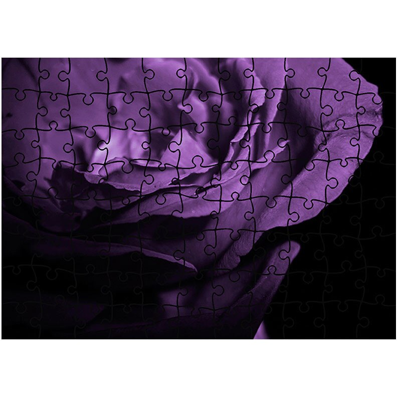 Puzzle Heartwork 96 piese, Trandafir violet, Latime 40,5 cm x Inaltime 28,5 cm