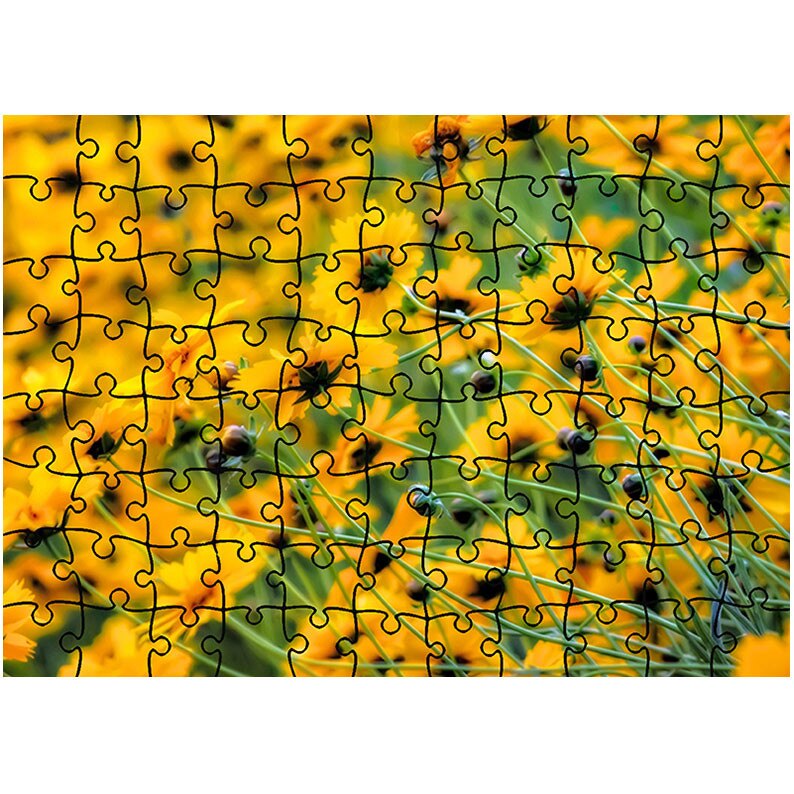 Puzzle Heartwork 96 piese, Abundenta de galben, Latime 40,5 cm x Inaltime 28,5 cm