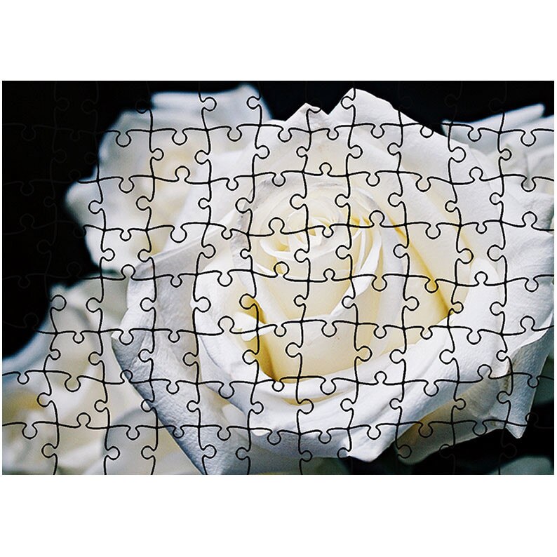 Puzzle Heartwork 96 piese, Trandafiri albi, Latime 40,5 cm x Inaltime 28,5 cm