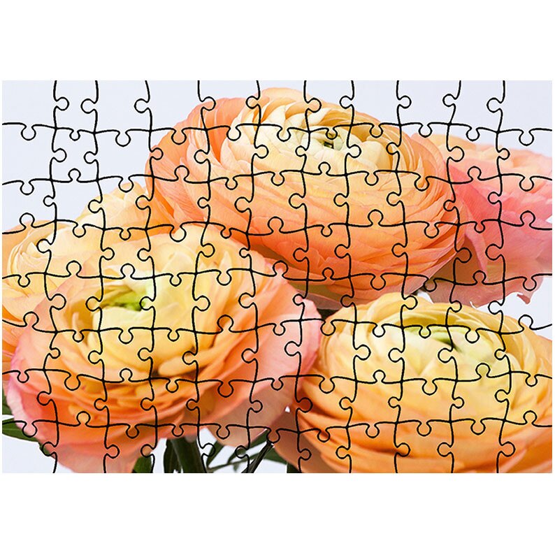 Puzzle Heartwork 96 piese, Flori persane galbene, Latime 40,5 cm x Inaltime 28,5 cm