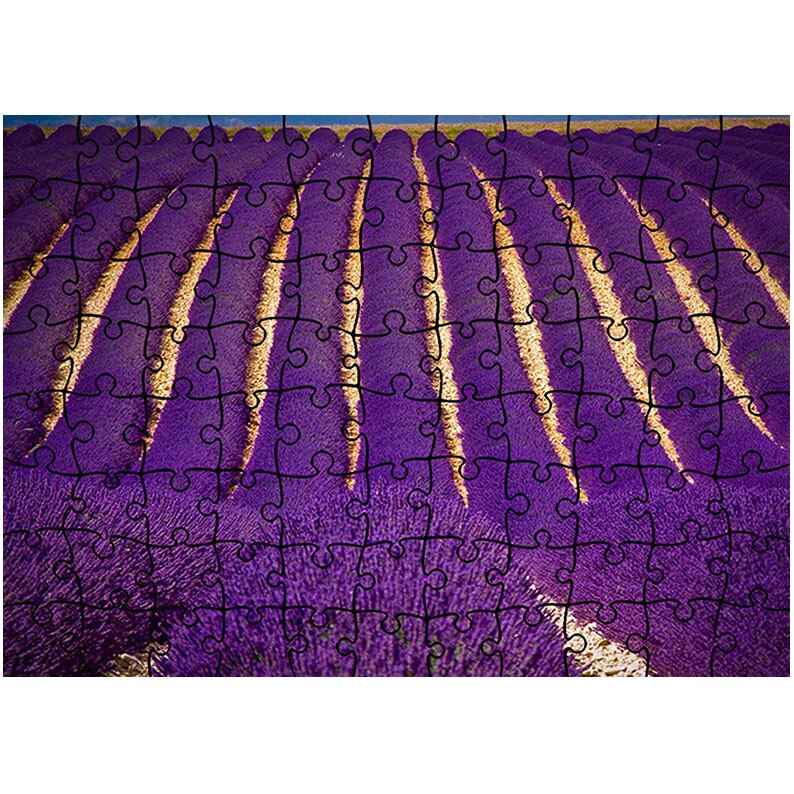 Puzzle Heartwork 96 piese, Camp superb violet, Latime 40,5 cm x Inaltime 28,5 cm