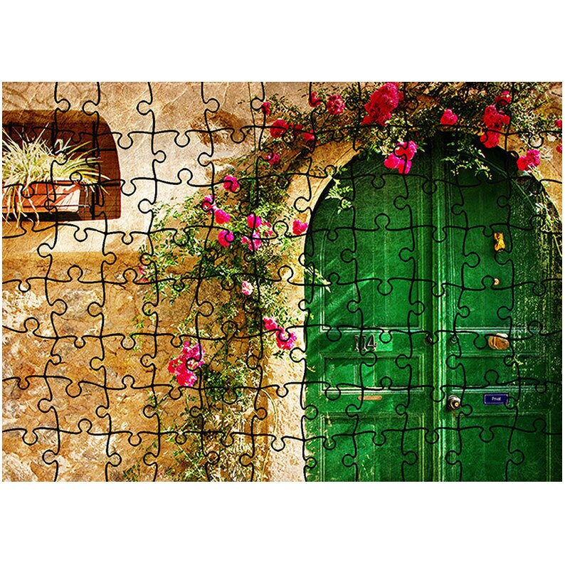Puzzle Heartwork 96 piese, Poarta de flori, Latime 40,5 cm x Inaltime 28,5 cm