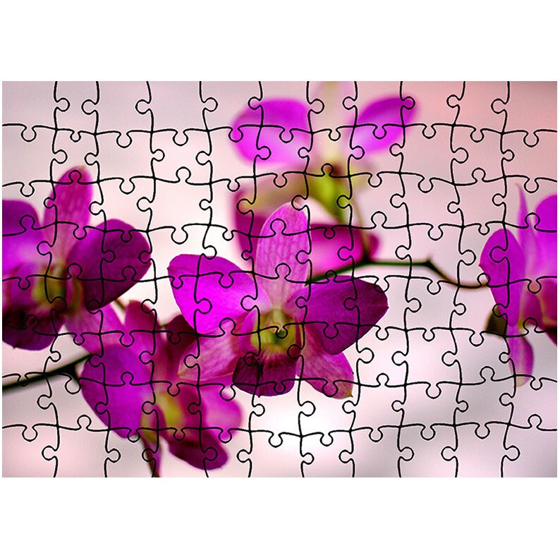 Puzzle Heartwork 96 piese, Culoare de orhidee, Latime 40,5 cm x Inaltime 28,5 cm
