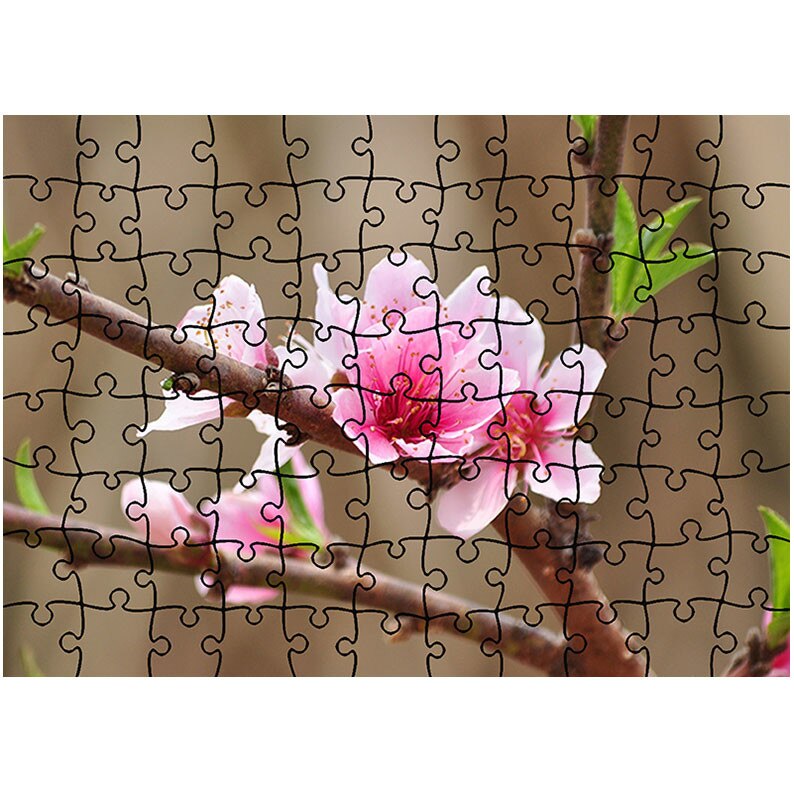 Puzzle Heartwork 96 piese, Flori de piersic, Latime 40,5 cm x Inaltime 28,5 cm
