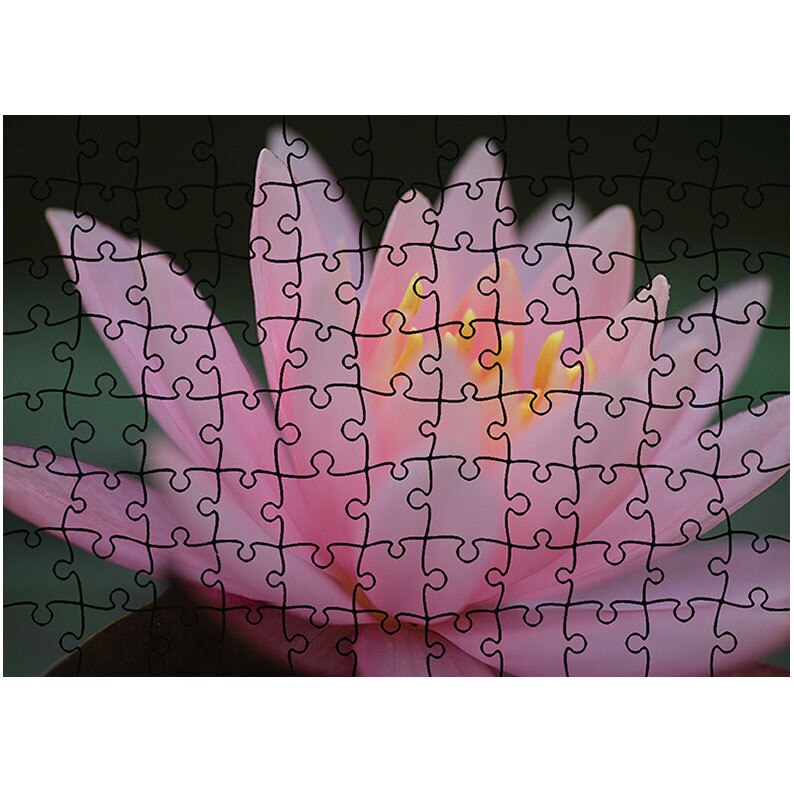 Puzzle Heartwork 96 piese, Liliac de apa roz, Latime 40,5 cm x Inaltime 28,5 cm