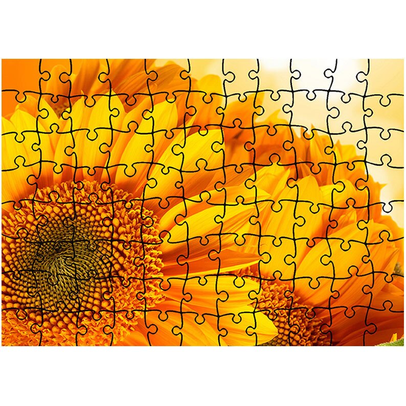 Puzzle Heartwork 96 piese, Flori aurii, Latime 40,5 cm x Inaltime 28,5 cm