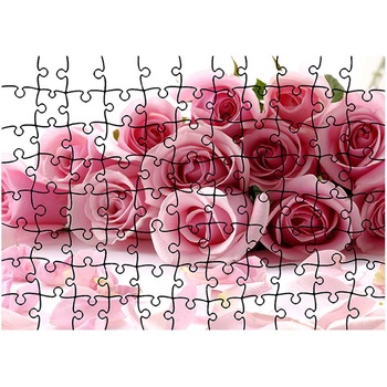 Puzzle Heartwork 96 piese, Buchet de trandafiri rozalii, Latime 40,5 cm x Inaltime 28,5 cm Puzzle Heartwork 96 piese, Buchet de trandafiri rozalii, Latime 40,5 cm x Inaltime 28,5 cm