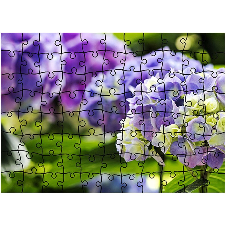 Puzzle Heartwork 96 piese, Hortensii, Latime 40,5 cm x Inaltime 28,5 cm