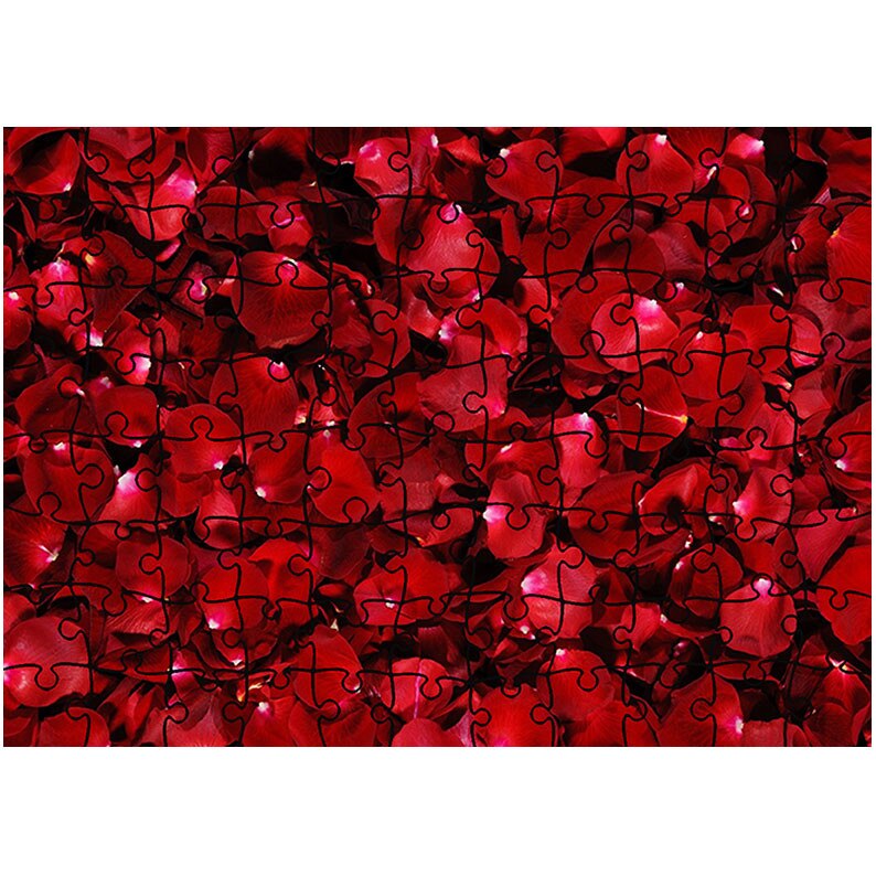 Puzzle Heartwork 96 piese, Petale de trandafiri rosii, Latime 40,5 cm x Inaltime 28,5 cm