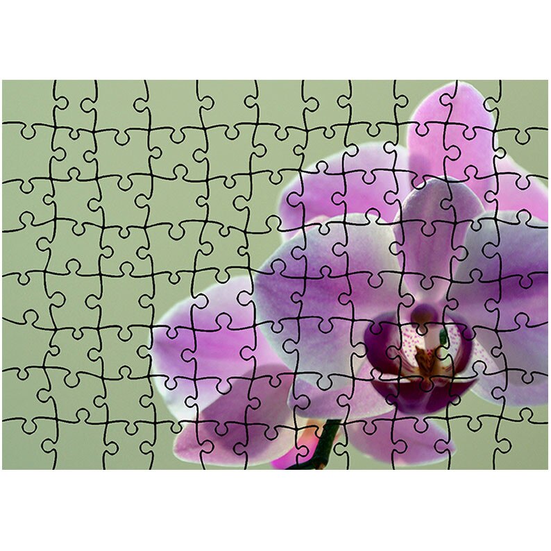 Puzzle Heartwork 96 piese, Orhidee violet, Latime 40,5 cm x Inaltime 28,5 cm