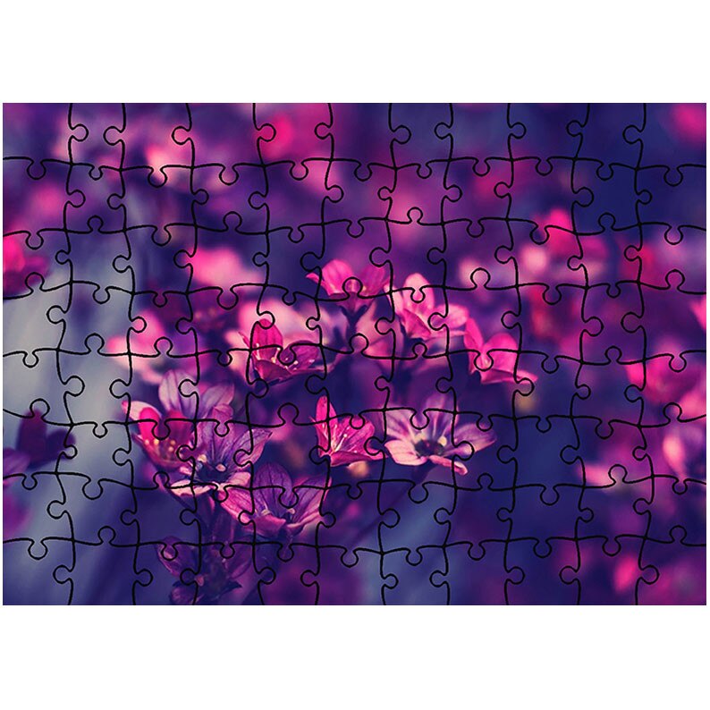 Puzzle Heartwork 96 piese, Flori salbatice violet, Latime 40,5 cm x Inaltime 28,5 cm