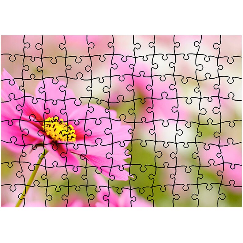 Puzzle Heartwork 96 piese, Camp de flori violet, Latime 40,5 cm x Inaltime 28,5 cm
