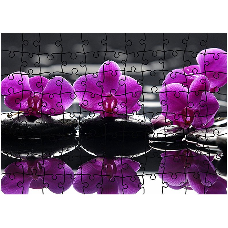 Puzzle Heartwork 96 piese, Orhidee pe apa, Latime 40,5 cm x Inaltime 28,5 cm