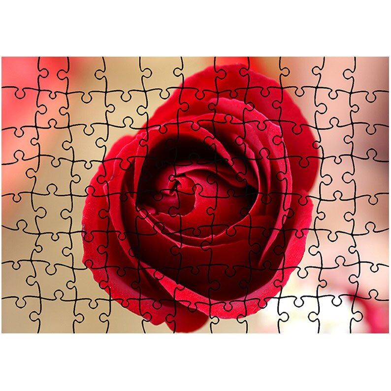 Puzzle Heartwork 96 piese, Fir de trandafir rosu, Latime 40,5 cm x Inaltime 28,5 cm