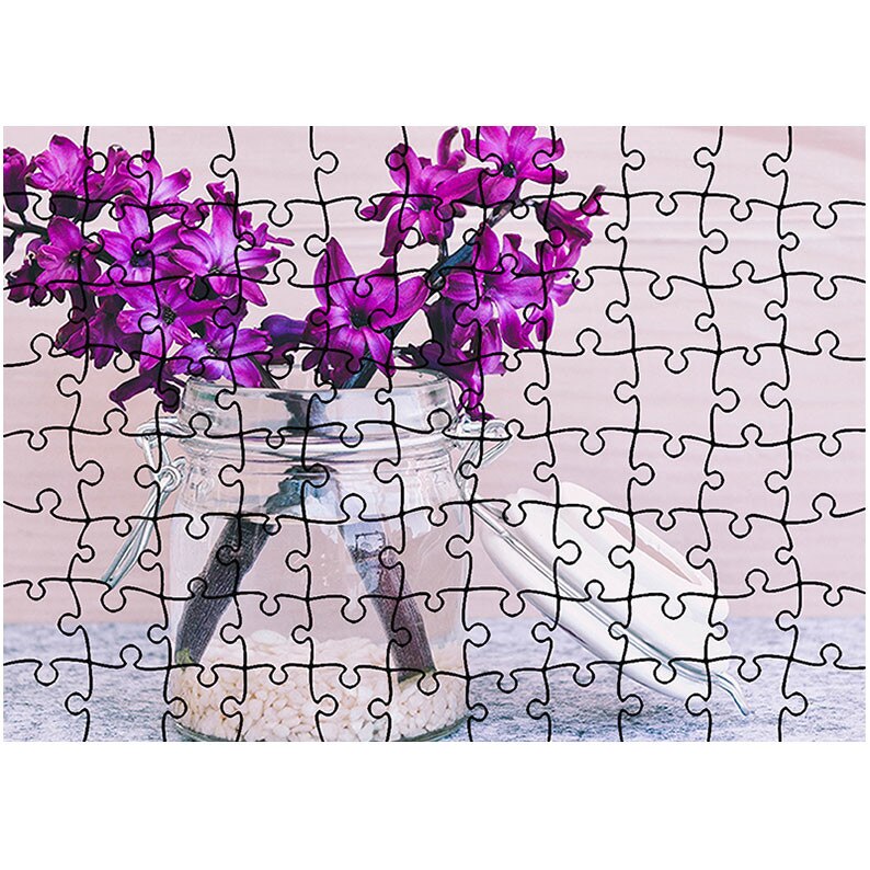 Puzzle Heartwork 96 piese, Zambile Violet, Latime 40,5 cm x Inaltime 28,5 cm